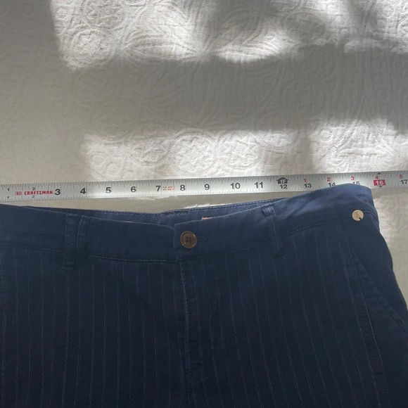 Pilcro and the Letterpress Navy Pinstripe Trousers Women's Size 28 Hyphen Fit - Picture 10 of 12